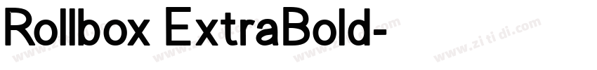 Rollbox ExtraBold字体转换